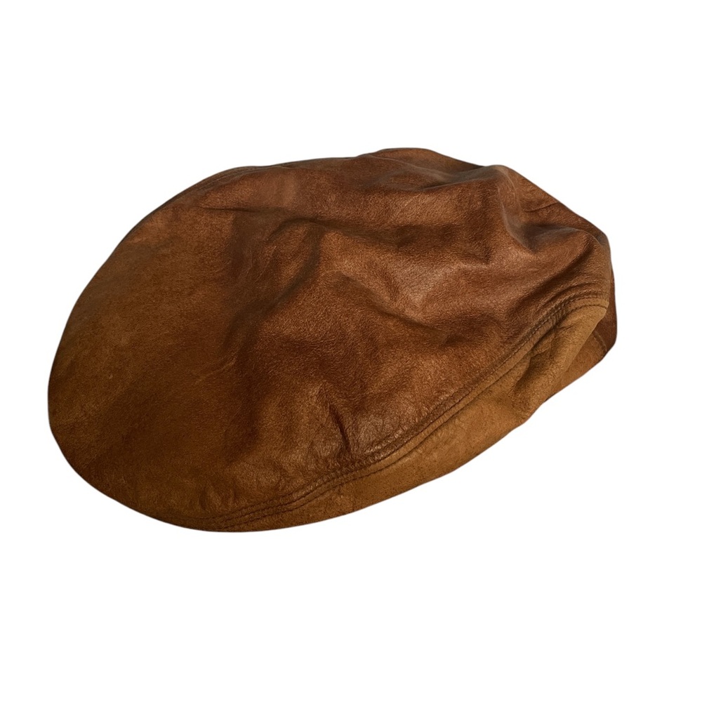 Adventure Bound vintage leather newsboy cap